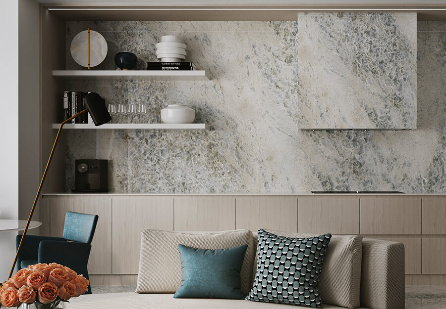 A small apartment in the center of an industrial city